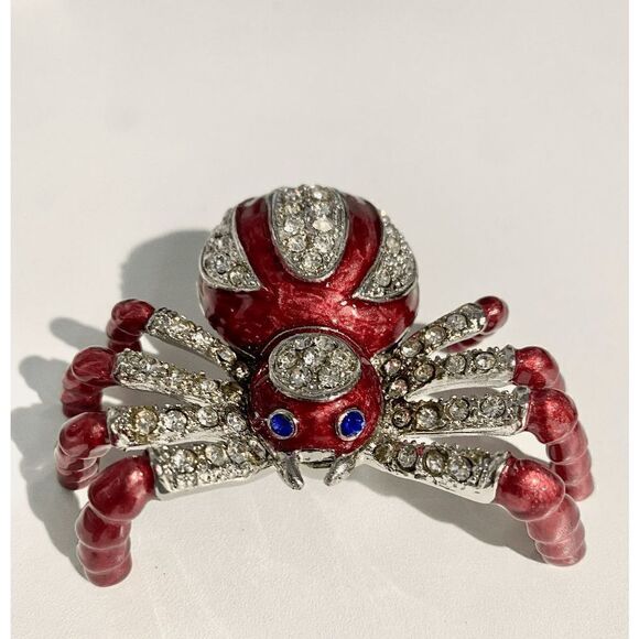 Taylor Avedon Red Spider Jewelry / Trinket Box - Picture 1 of 7